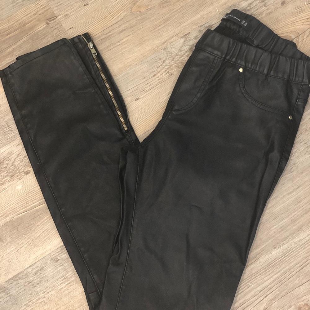 Black Faux Leather Zara Pants!